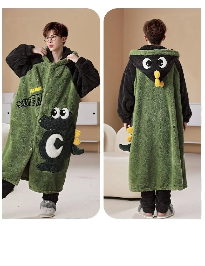 Cartoon Thick Robe Two Piece PJ Set 40