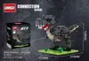 Linkgo Jurassic Dinosaur Mini Building Blocks Tyrannosaurus Rex Velociraptor Connection Micro Bricks Figure Toy For Kids 6