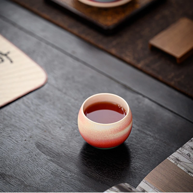 Ceramic Tasting Tea Cup Large Kung Fu Tea Cup Kiln Change Master Retro Ink Wind Drinking Personal Cups