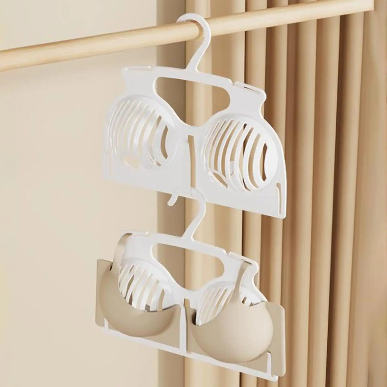 2Pcs Underwear Drying Rack Women Bra Display Hangers Space Saving Decor Outfit Hangers Clothing Display Stand for Bra Bedroom 4