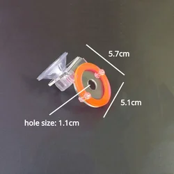 Fluorescent Coral Frag Plug Holder - Acrylic Reef Stand & Aquarium Decoration (Transparent Red)