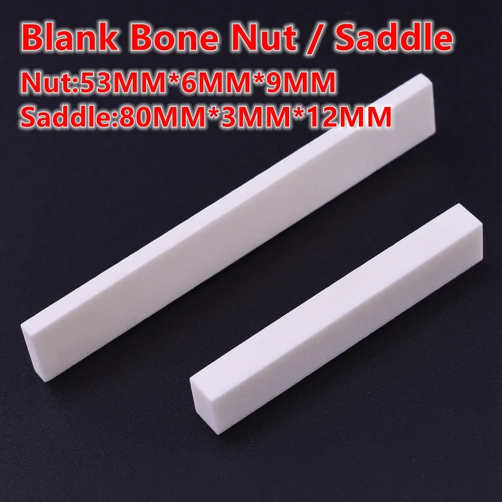 Guitar Bone Nut and Bridge Saddle 1pc Made of Real Bone for acoustic/ electric guitar parts and accessories guitar tool