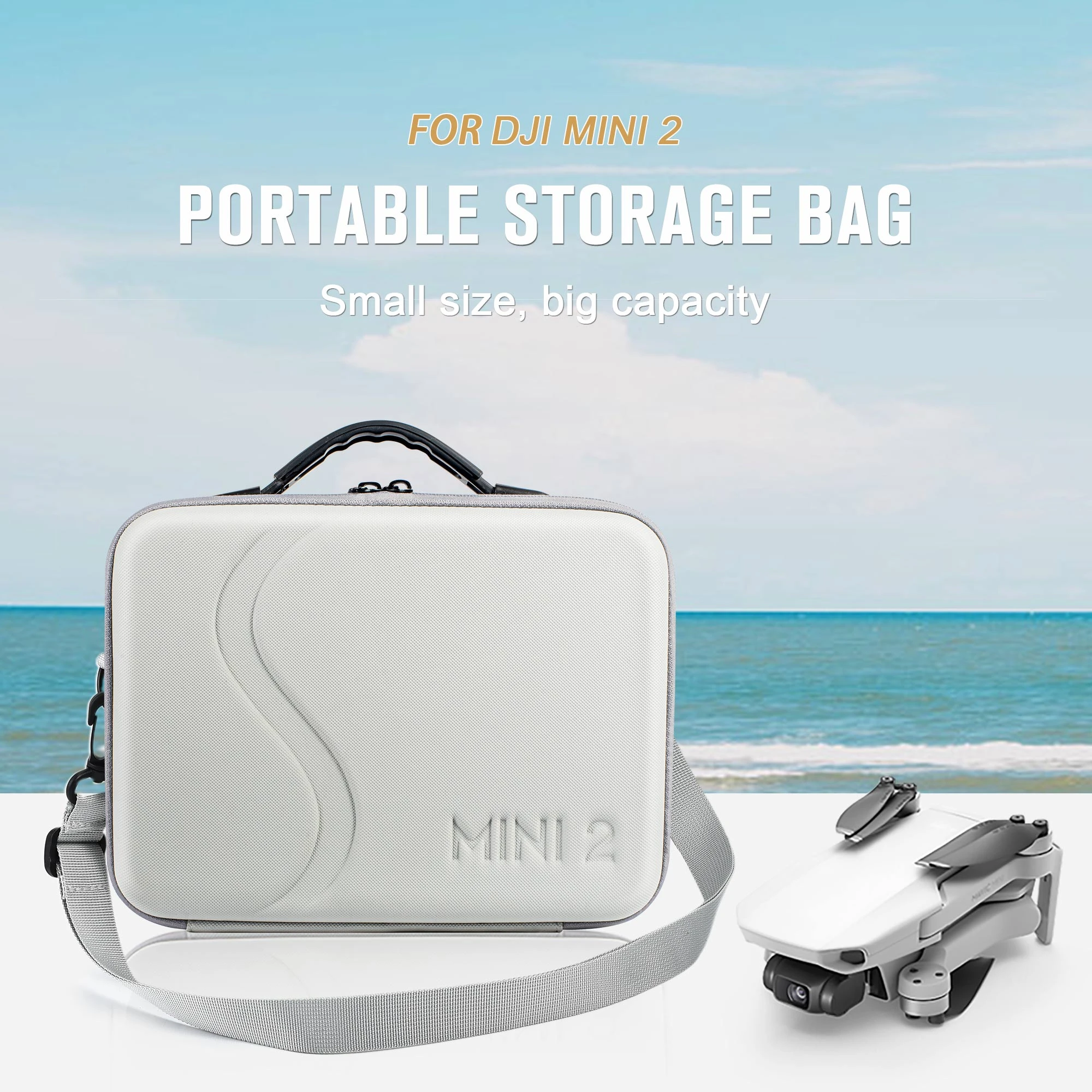 Dji Mini 2 Storage Bag Handbag Pu Shoulder Bag Portable Carrying Case