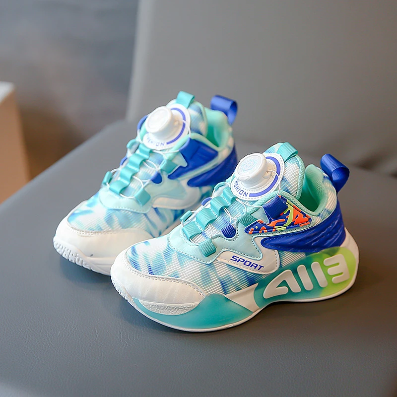 Children's Sneakers Rotary Buckle Flat Non-slip Boys Girls Casual Shoes Four Seasons Models Students Kids Shoes sports shoes kids sneakers kids shoes kids sports shoes kids flats