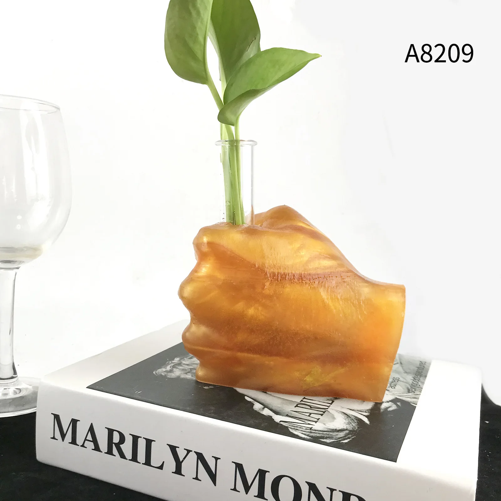 

Big Fist Vase Flower Pot Ashtray Pen Holder Silicone Mold Making Home Decoration with Epoxy Plaster Cement Handicraft