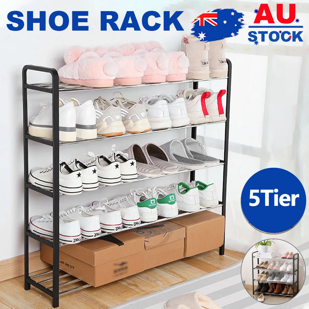 Shoe Rack Storage Organizer Shelf Stand Shelves 5 Tiers Layers Shoe Storages