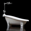 Dollhouse Miniature Bathtub With Shower Head Mini Bathroom Furniture For 1/6 1/12 Doll House Decor Accessories Kids Pretend Toy 4