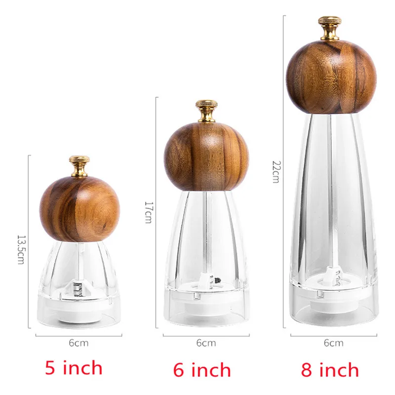 Virklyee Moulin à Poivre Electrique 2 PCS Set Moulins Sel et Poivre Electrique Salière avec Lère