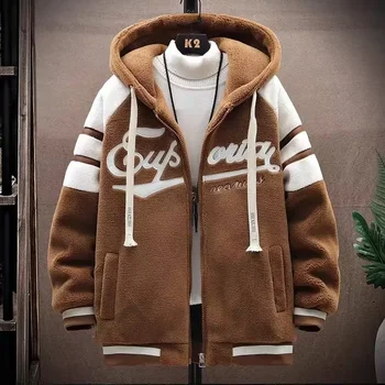 2023 giacche con cappuccio da uomo Giappone moda streetwear Harajuku cappotti uomo autunno inverno uomo abbigliamento giacche di lana giacca ricamata 1
