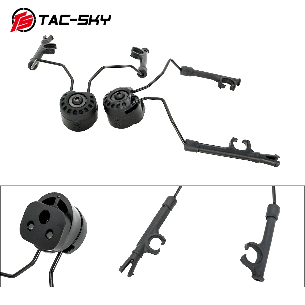 TS TAC-SKY ARC Helmet Rail Adapter Compatible with Ops-Core FAST Airsoft Helmet for Tactical  Comtac I II III IV XPI Headset