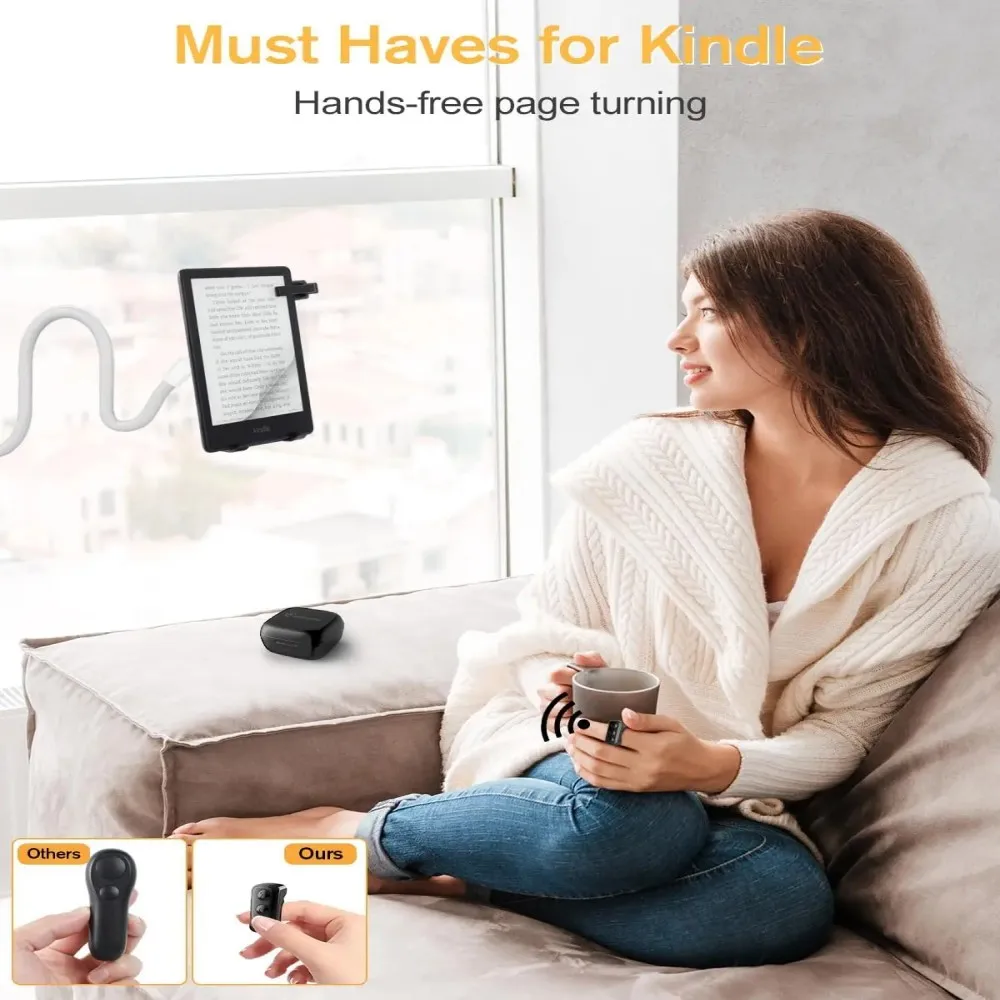 Remote Page Turner for Kindle Kobo E-Reader Clicker 1/2 PCS Clip TikTok Scrolling Remote Camera Shutter Release for Smartphones