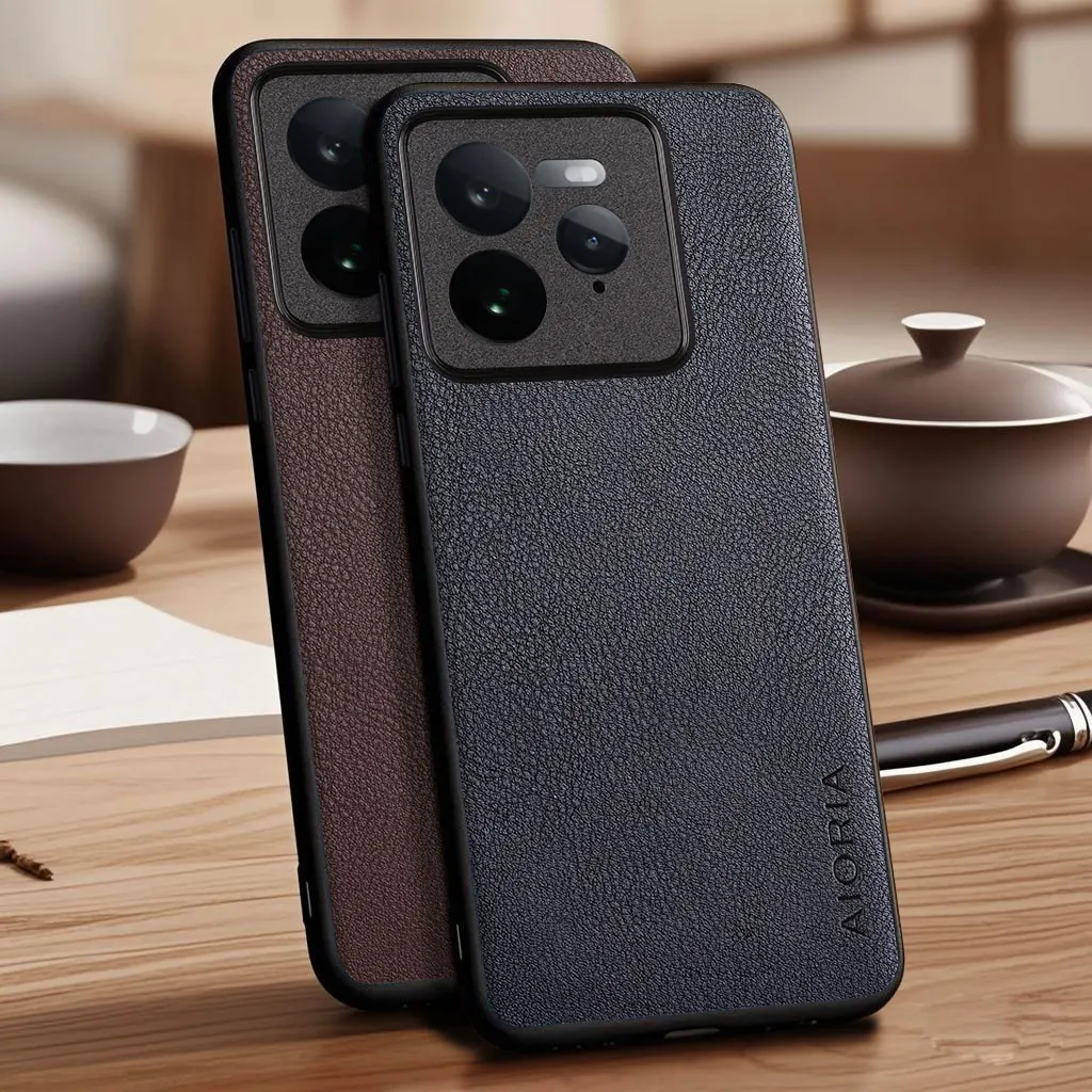 Minimalist Faux Pebbled Leather Phone Case Cover