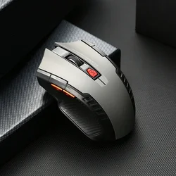 Advanced 2.4GHz Wireless Optical Mouse with USB Receiver - Portable 6 - Button Design (Gray)