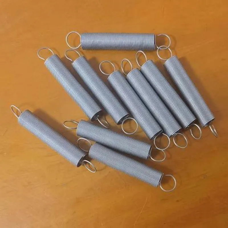 10pcs/lot 0.3mm 0.4mm 0.5mm 0.6mm stainless steel Tension spring with double O hook extension spring stainless steel spring