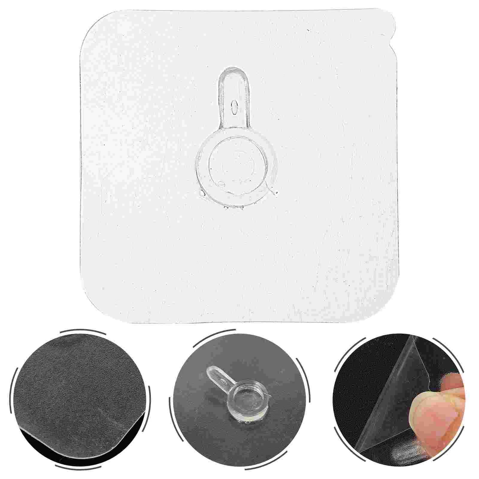 8 Pcs Rest Assured Transparent Hooks Wall Hanging Photo Frame Hangers Pictures Clock Practical Holder Plastic
