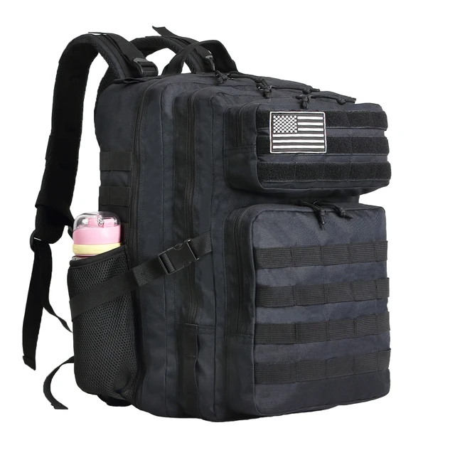 SYZM 25L/45L Large Capacity Men Tactical Backpack Outdoor Rucksack Hiking Camping Hunting Sports Travel Bags with Bottle Holder 1