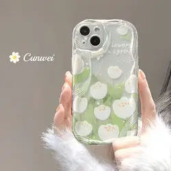 Tulip Flower Wave Design TPU Phone Case for Realme 10 ProPlus 5G (1)