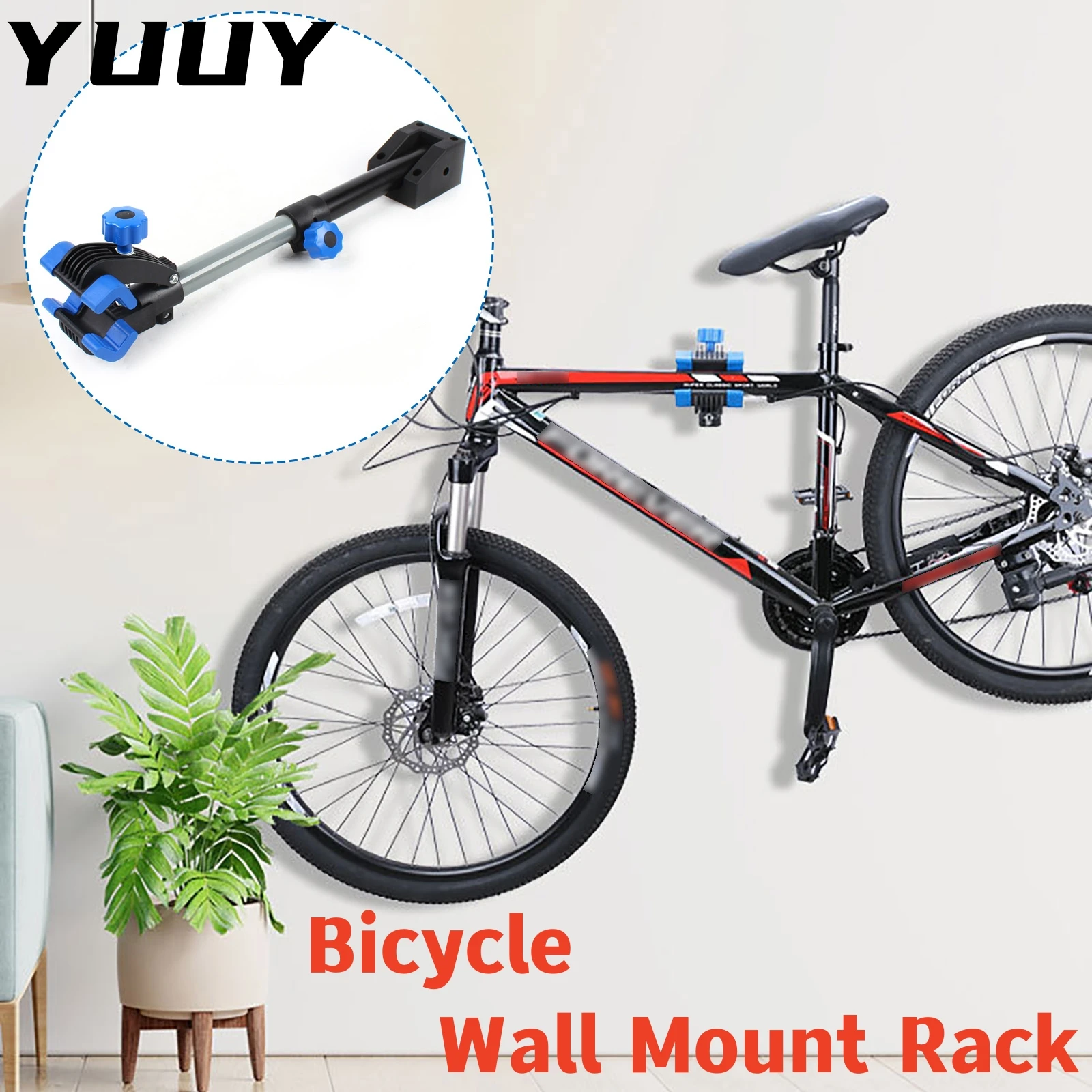 Bicycle Wall Mount Rack, MTB Road Bike Storage, Fixed Hanging Hook, Bike Support Stand, Bracket Holder