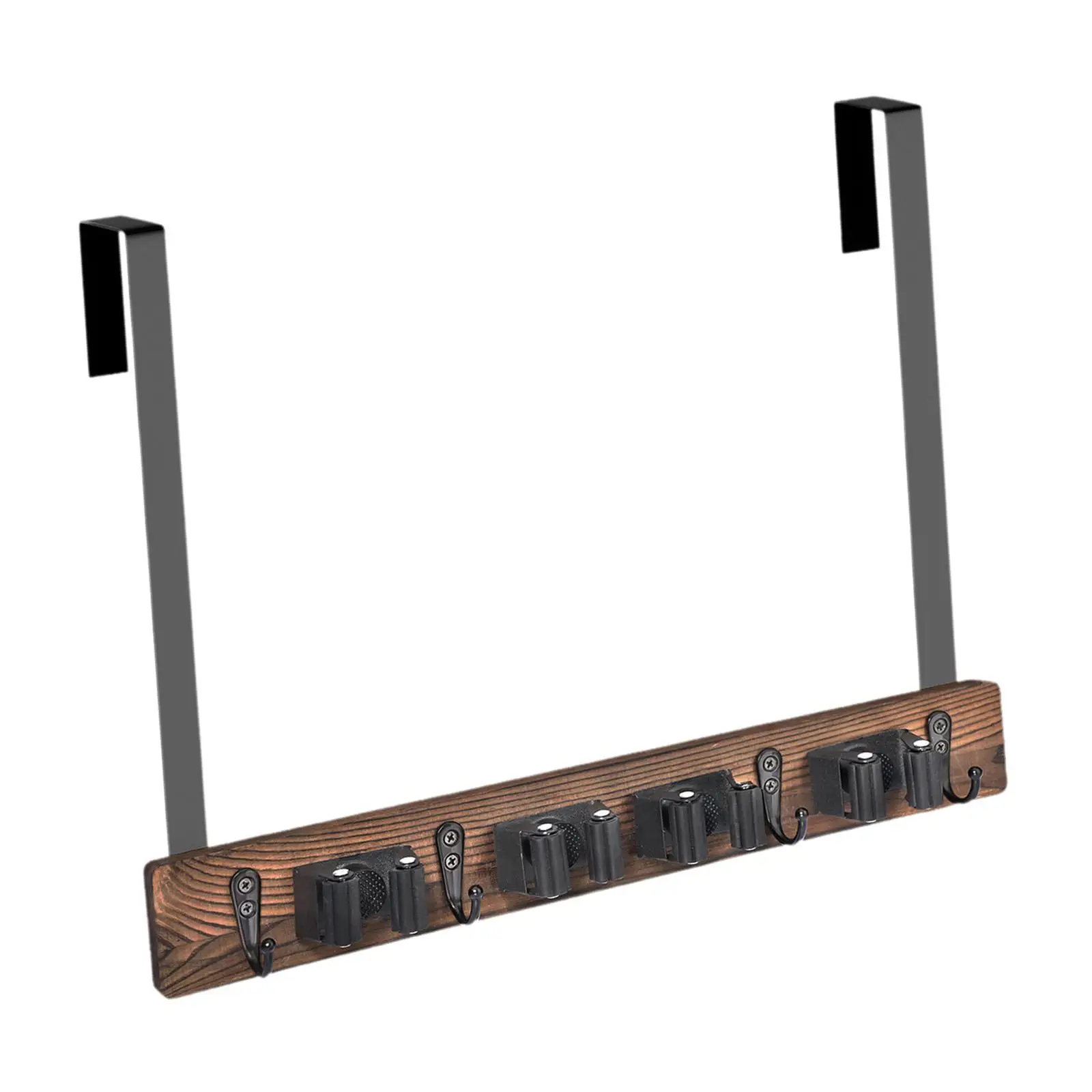 Mop Broom Holder Tool Rack Rustic Wall Mount for Home Laundry Warehouse