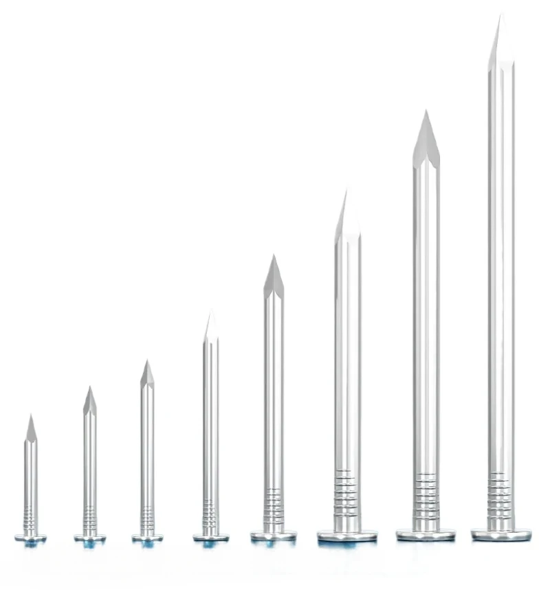 Round Head Steel Nails with Bright Finish for Home Improvement and DIY Projects