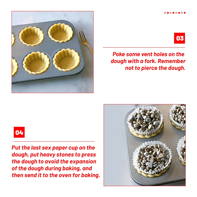 Description Picture 4 of itemFlower Lace Carbon Steel Bakeware Mold Mini Cupcake Biscuit Mold Pie Cookie Fruit Egg DIY Mould Kitchen Pastry Baking Tool
