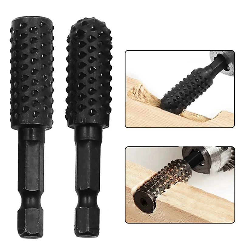 10Pcs Rotary Rasp File Set 1/4 Inch Hex Shank Rotary Burrs For Wood Carving Easy Install