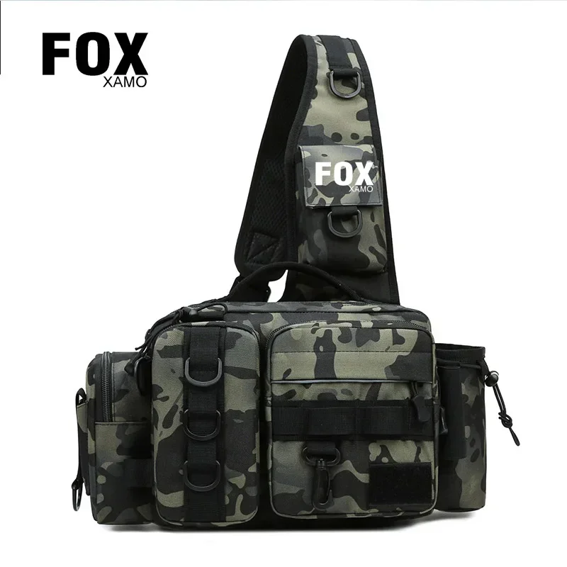 

Сумка на одно плечо Foxxamo Мужская для велоснастей, тактическая поясная сумка через плечо, нагрудная сумка для хранения рыболовных снастей и приманок