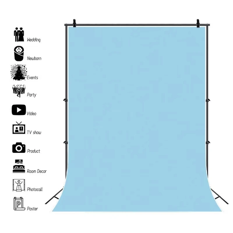 White Solid Color Photography Backdrop Pink Blue Morandi Self Portrait Pet Adult Baby Birthday Wedding Background Photo Studio