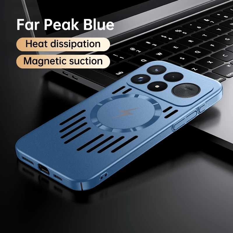 Magnetic Heat Dissipation Shockproof Bumper Case with Hollow-Out Ventilation