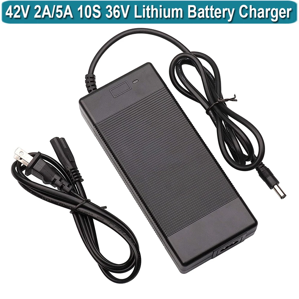 42V 2A 5A Universal electric bike Charger 1 Prong for 36V 10S Lithium Battery Compatible with Most Brands with 5.5mm DC Plug charger adapter battery charger battery charger adapter