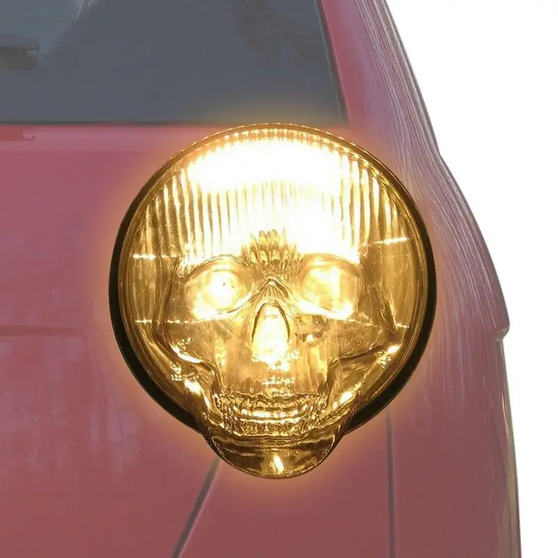 

Skull Headlight Cover Motorcycle Skull Headlight Cover Auto Decorative Protective Head Lamp Cover Accessory Motorcycle Skull