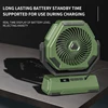 Rechargeable Fan Camping Fan With LED Lantern, 6000mAh Battery Portable Operated Fan With Hook, 4 Speeds 3 Light Modes USB Fan 4