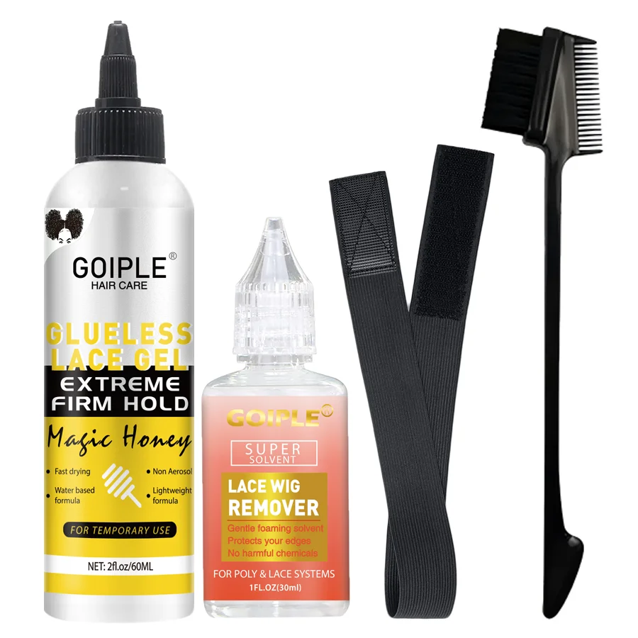 GOIPLE 2fl.oz Fast-Drying Washable Lace Gel for Extreme Firm Hold with Natural Finish