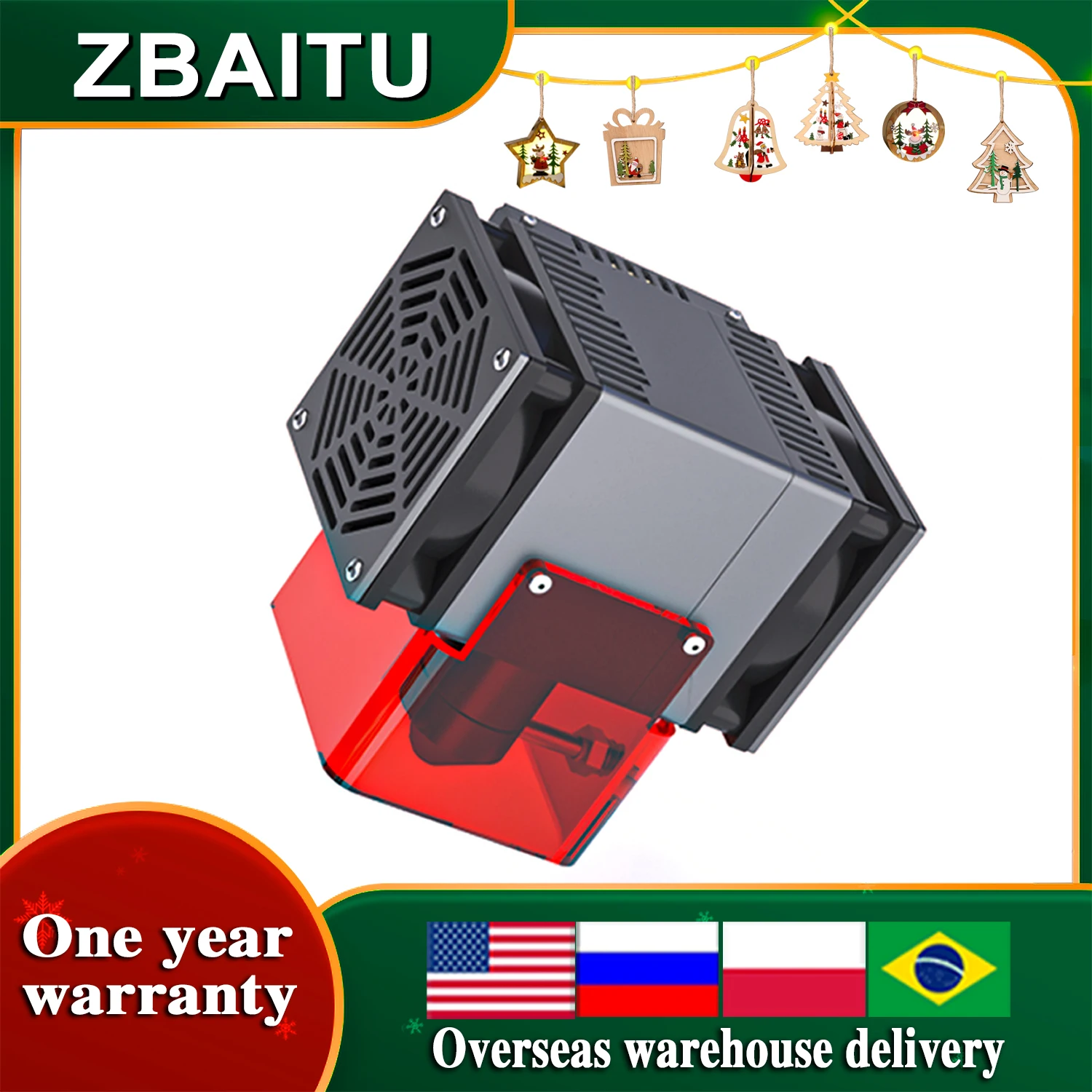 

ZBAITU High Power 30W Laser Head Module for CNC Laser Engraver Machine Woodwork Router with Air Assisted Hose 130W 80W 10W Diode