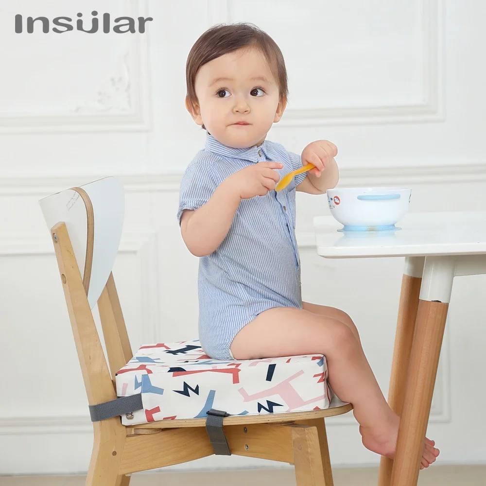 INSULAR Children Increased Chair Pad Multifunction Anti-Skid Increase Seat Baby Dining Cushion Adjustable Chair Booster Cushion