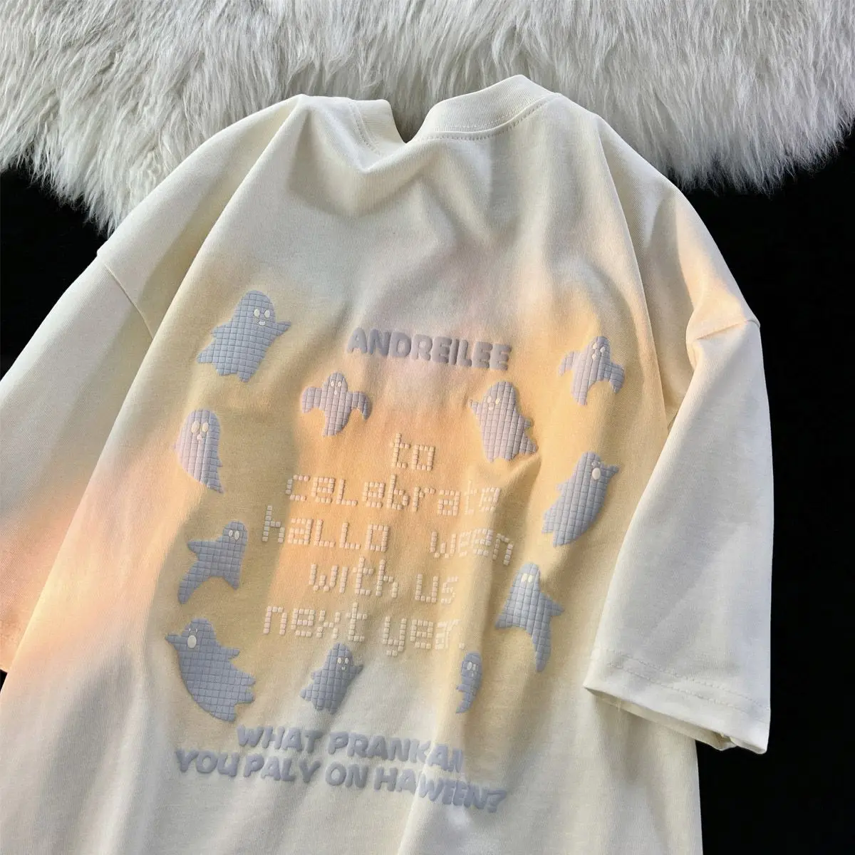 

American retro cotton short sleeved t-shirt women's summer loose vintage lazy wind couple tide brand Hong Kong flavor chic top