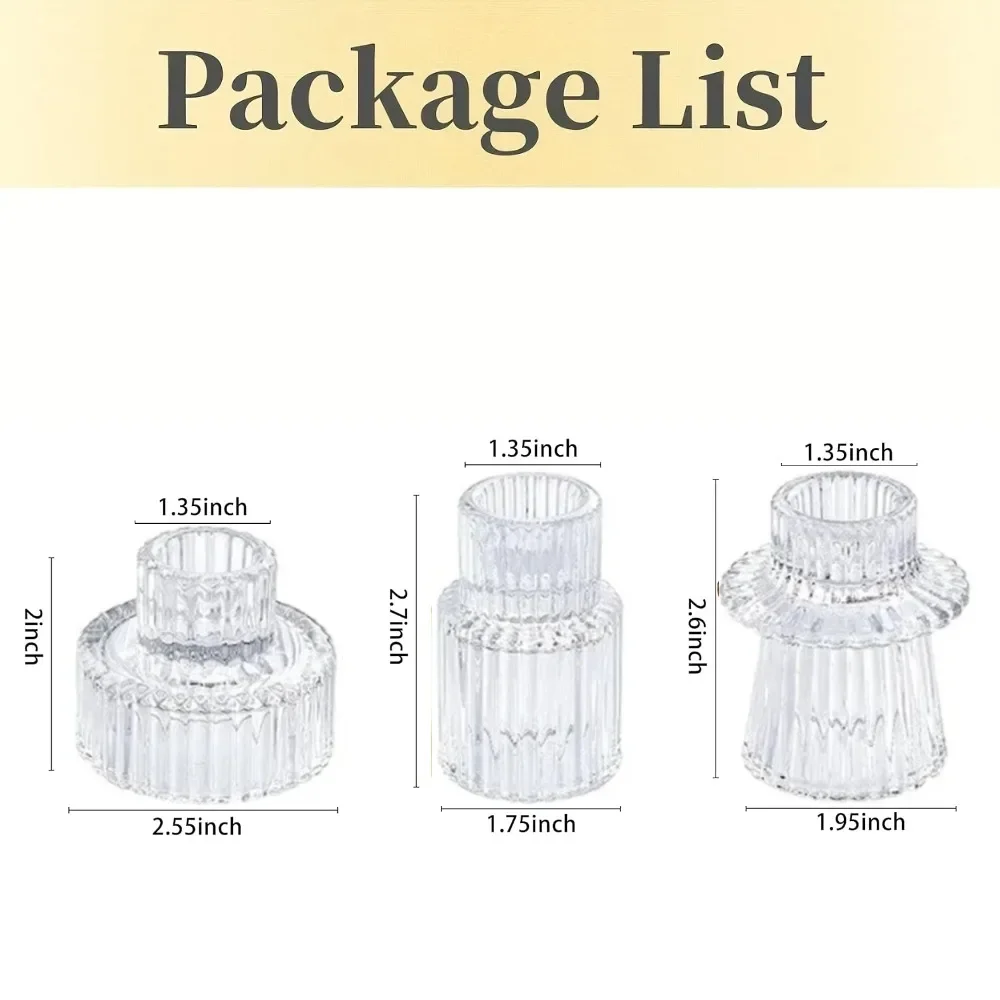 3Pcs Clear