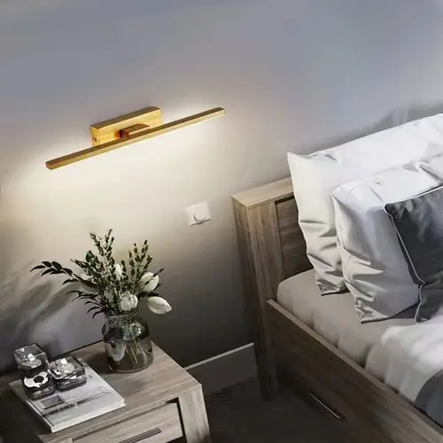 LED 벽 램프, 북유럽 스타일, 모던한 미니멀리스트 침실, 침대 머리맡 램프, 크리에이티브한 계단 램프, 거실 회전 벽 램프 6