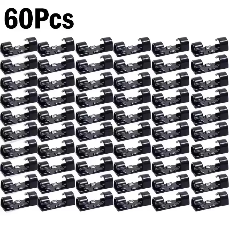 Self-Adhesive Cable Clips Organizer for Home, Office, and Car