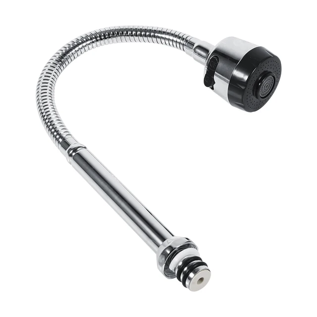 Raccordi per tubi del rubinetto del lavello della cucina con beccuccio girevole in acciaio inossidabile 304 connessione a maniglia singola 4