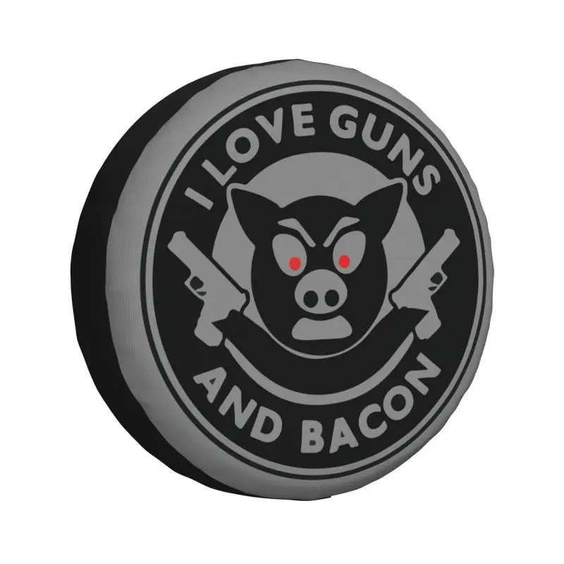 

Пользовательские I Love Guns And Bacon Coffee запасные покрышки для Toyota Land Cruiser Prado 4WD 4x4 RV Car защита колес 14 "15" дюймов