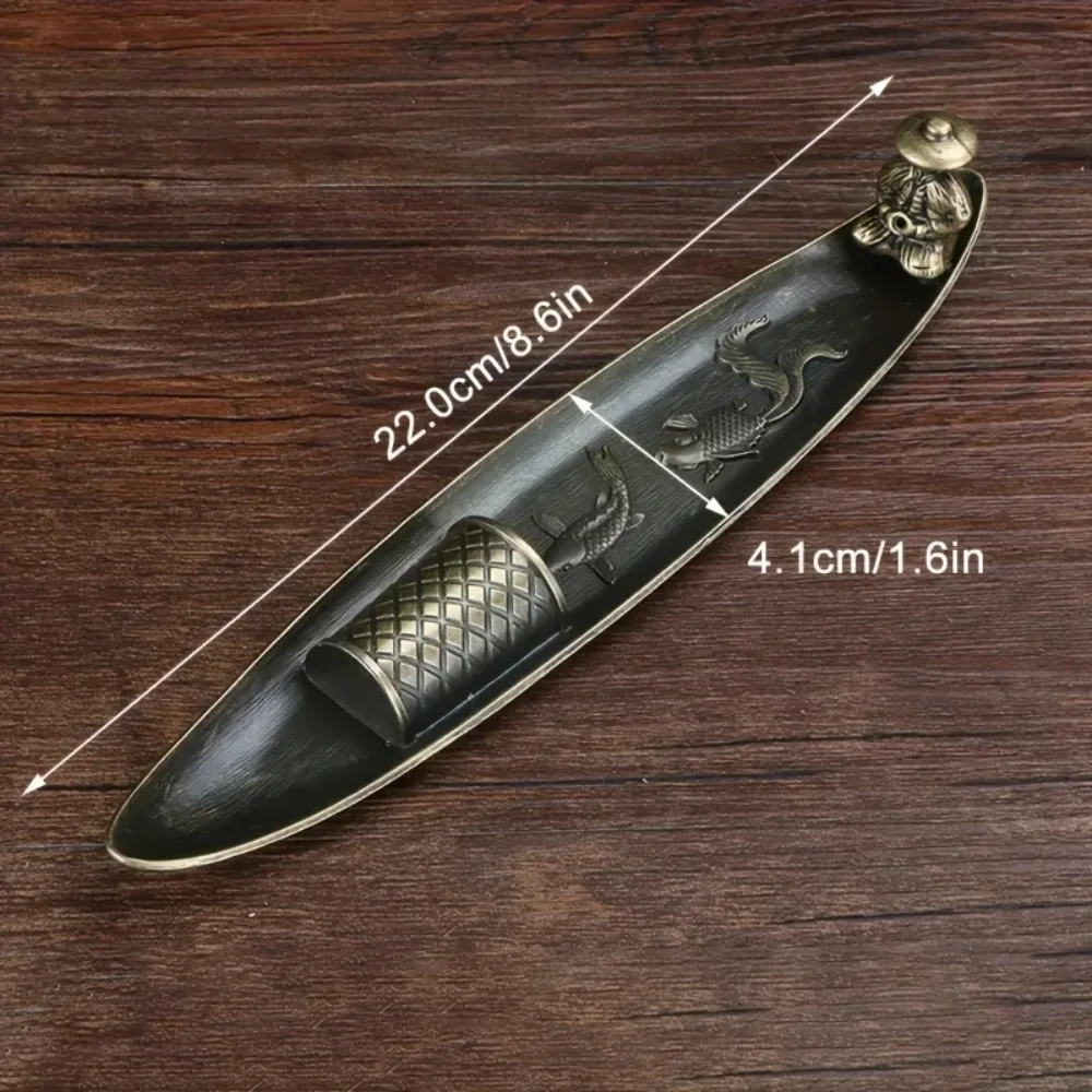 Dimensions of the Japanese Style Incense Holder showing 22cm length and 4.1cm width