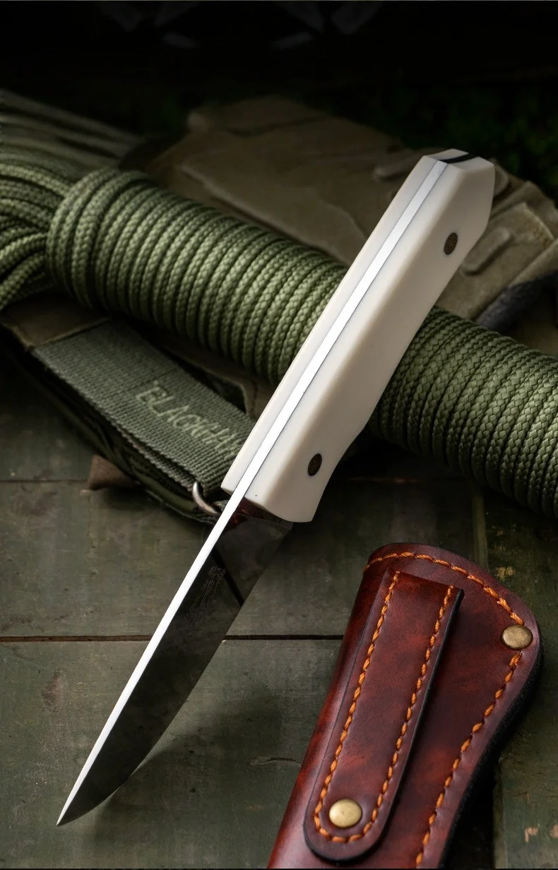 Neues Bestseller-Messer M390 mit Hoher Härte, Skandinavisches Design, Spiegelpoliert, Knochengriff, Sammlerstück, Camping- und Obstmesser – Detail 5
