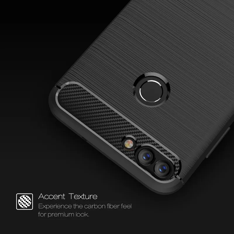 Carbon Fiber Shockproof Case for Huawei P smart 2018 Silicone Case for Nova Lite 2 Huawei Y7S Bumper Back Cover Coque Fundas 3
