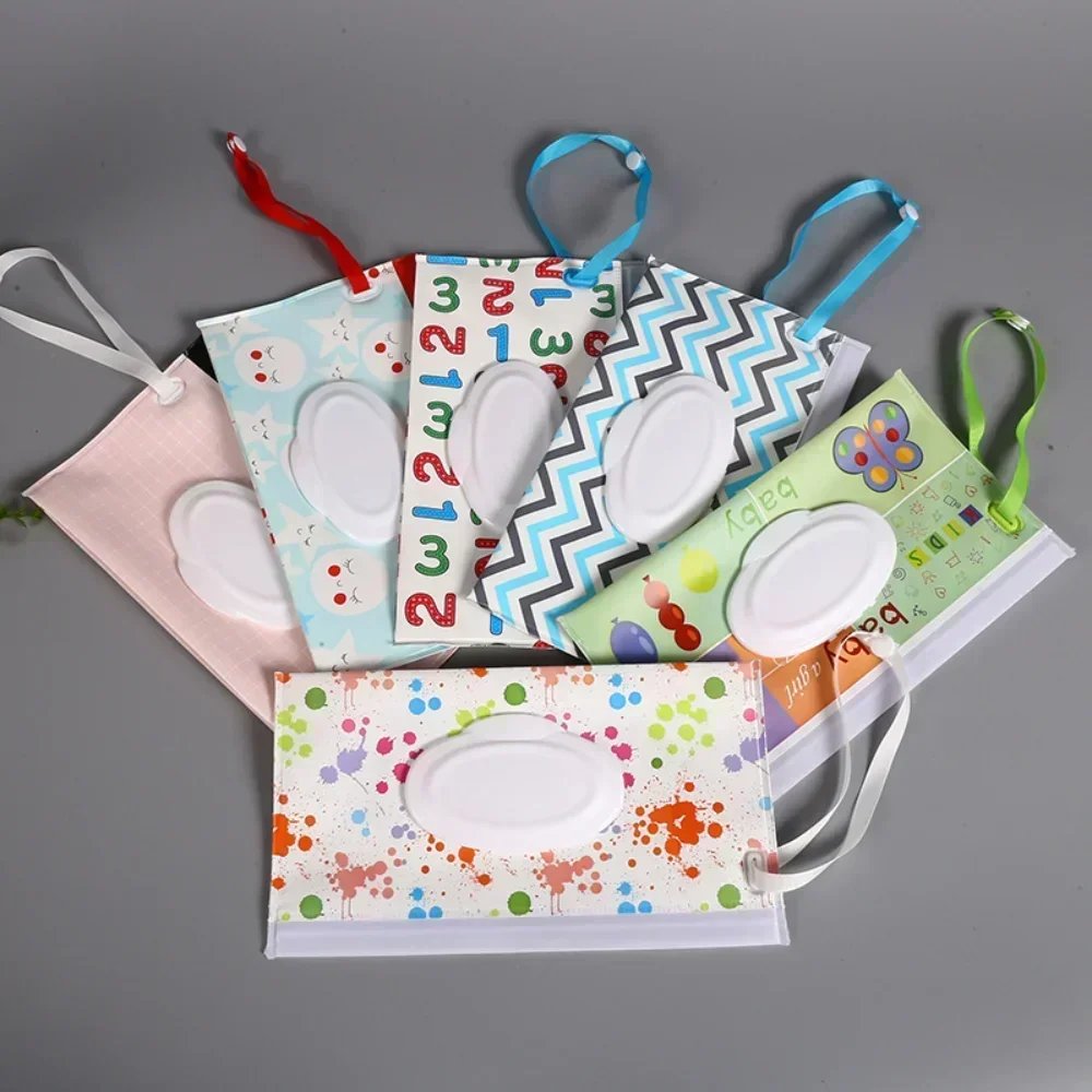 1PCS Eco-Friendly Wet Wipes Bag Baby Wipes Box Wet Wipe Box Cleaning Ziplock Bag Clamshell Snap Strap Wipe Container Case wet wipe case baby wipe case wet wipes case wet wipes box