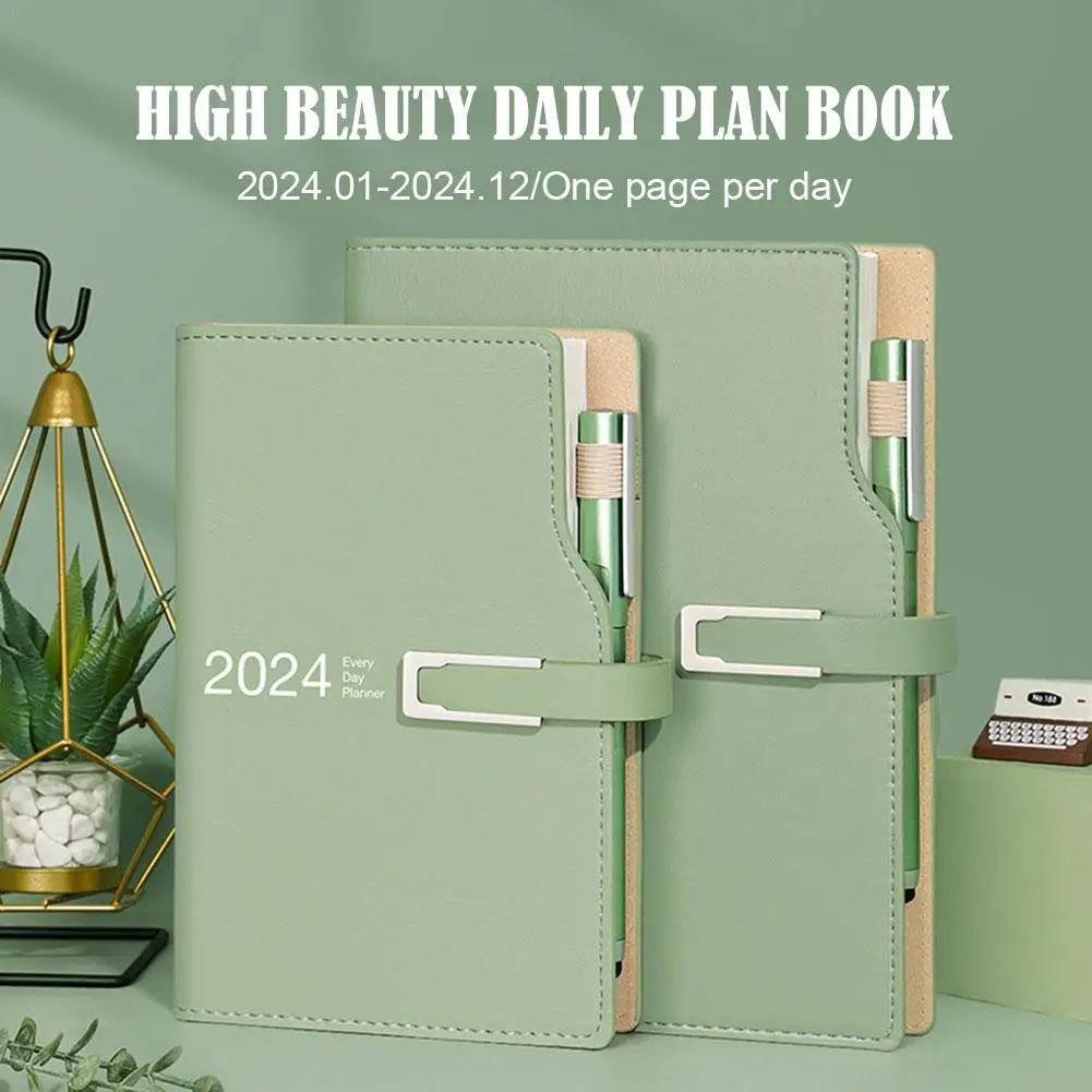 

A6/A5 Agenda 2024 Planner Stationery Notebook Notepad Organizer Bullet Diary Calendar 365 Daily Sketchbook Journal Note Book