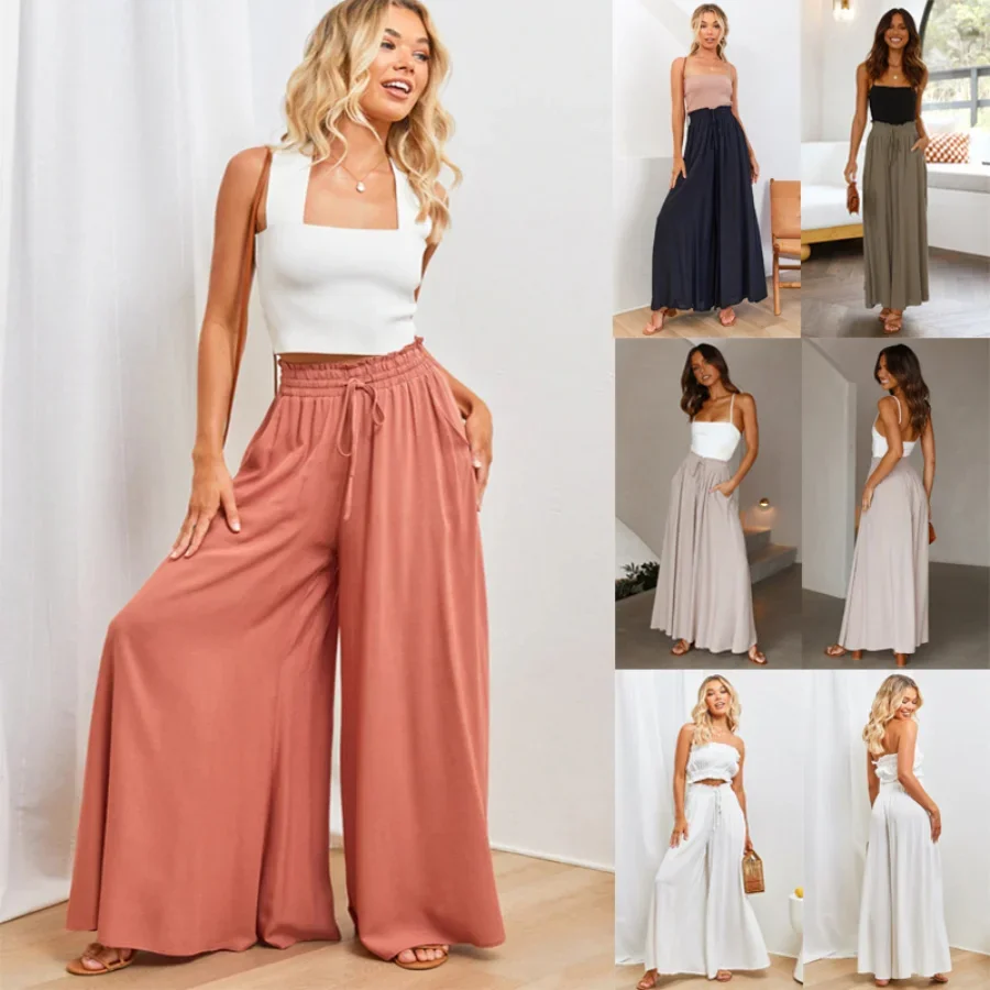 The playful palazzo pants. Peach linen. - emmy design
