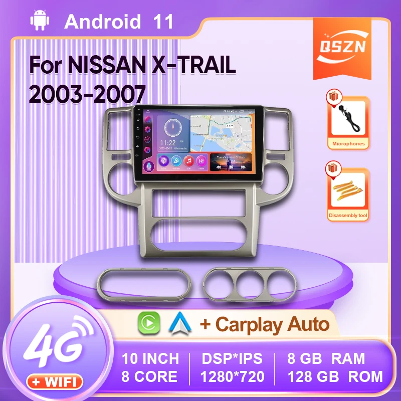 10.1" Android Car Stereo Radio For Nissan X trail 2003 2004 2005 2006