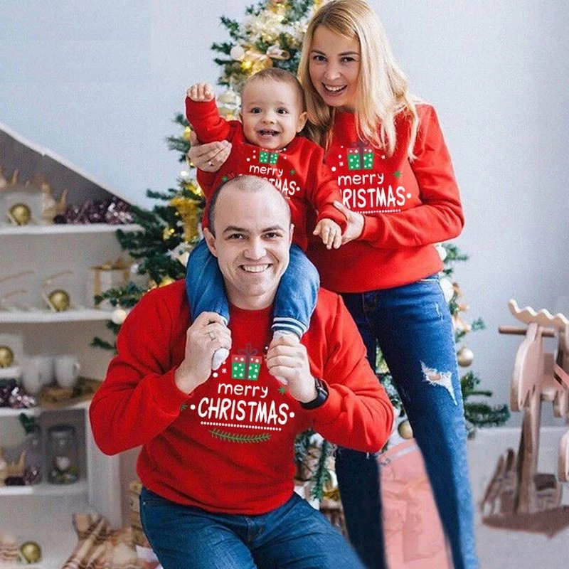 Sudaderas de algodón para padres, madres e hijos, ropa Navidad, suéteres familiares a juego, Otoño, 2022| | - AliExpress