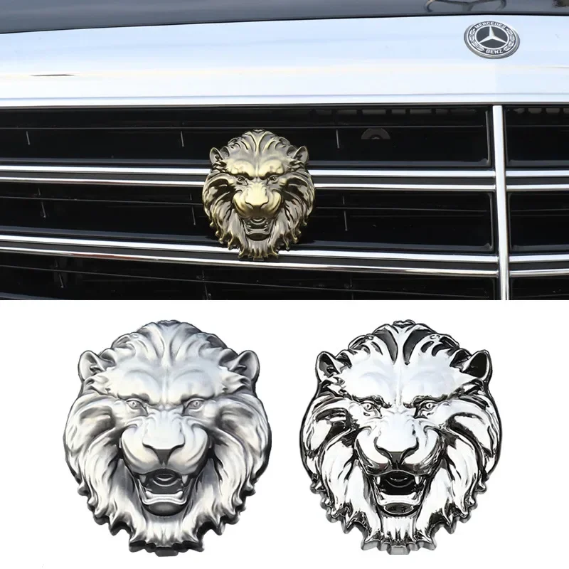 

1 Pcs 3D Metal Lion Head Emblem Badge Windshield Logo Car Stickers Reflective Decal Auto Decoration Motorcycle Car Assessoires